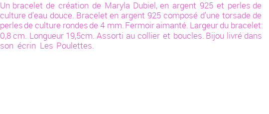 Drôle de créations de Bijoux Fantaisie, c'est un design inattendu que nous réservait Maryla Dubiel. Créé avec passion, ces Bijoux Fantaisie en Perles de Culture sauront combler chaque Femme amateur de bijoux et accessoires originaux. Il en reste 1 exemplaire, commandez rapidement. Le bijou vous sera expédié directement du site www.lespoulettes-bijoux.fr, dans son écrin bleu turquoise original.