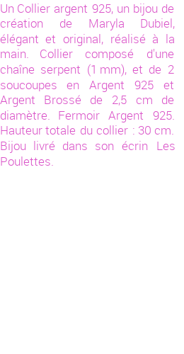 Drôle de créations de Bijoux Fantaisie, c'est un design inattendu que nous réservait Maryla Dubiel. Créé avec passion, ces Bijoux Fantaisie en Argent sauront combler chaque Femme amateur de bijoux et accessoires originaux. Il en reste 1 exemplaire, commandez rapidement. Le bijou vous sera expédié directement du site www.lespoulettes-bijoux.fr, dans son écrin bleu turquoise original.