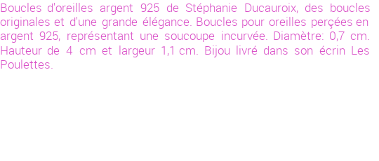 Drôle de créations de Bijoux Fantaisie, c'est un design inattendu que nous réservait Stephanie Ducauroix. Créé avec passion, ces Bijoux Fantaisie en Argent sauront combler chaque Femme amateur de bijoux et accessoires originaux. Il en reste 4 exemplaires, commandez rapidement. Le bijou vous sera expédié directement du site www.lespoulettes-bijoux.fr, dans son écrin bleu turquoise original.