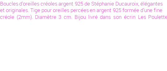 Drôle de créations de Bijoux Fantaisie, c'est un design inattendu que nous réservait Stephanie Ducauroix. Créé avec passion, ces Bijoux Fantaisie en Argent sauront combler chaque Femme amateur de bijoux et accessoires originaux. Il en reste 8 exemplaires, commandez rapidement. Le bijou vous sera expédié directement du site www.lespoulettes-bijoux.fr, dans son écrin bleu turquoise original.