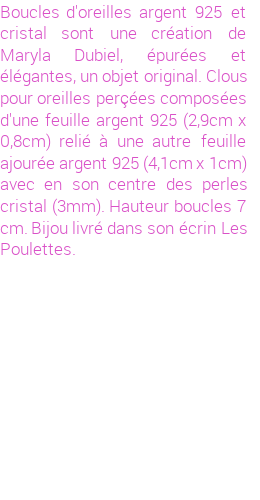 Drôle de créations de Bijoux Fantaisie, c'est un design inattendu que nous réservait Stephanie Ducauroix. Créé avec passion, ces Bijoux Fantaisie en Argent sauront combler chaque Femme amateur de bijoux et accessoires originaux. De couleur Argent, il possède les dimensions suivantes. Longueur de 70mm. Largeur de 10mm. Diamètre de 3mm. Il en reste 1 exemplaire, commandez rapidement. Le bijou vous sera expédié directement du site www.lespoulettes-bijoux.fr, dans son écrin bleu turquoise original.
