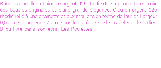 Drôle de créations de Bijoux Fantaisie, c'est un design inattendu que nous réservait Stephanie Ducauroix. Créé avec passion, ces Bijoux Fantaisie en Argent sauront combler chaque Femme amateur de bijoux et accessoires originaux. Il en reste 1 exemplaire, commandez rapidement. Le bijou vous sera expédié directement du site www.lespoulettes-bijoux.fr, dans son écrin bleu turquoise original.