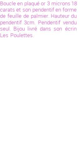 Drôle de créations de Bijoux Fantaisie, c'est un design inattendu que nous réservait Stephanie Ducauroix. Créé avec passion, ces Bijoux Fantaisie en Plaqué Or sauront combler chaque Femme amateur de bijoux et accessoires originaux. Il en reste 2 exemplaires, commandez rapidement. Le bijou vous sera expédié directement du site www.lespoulettes-bijoux.fr, dans son écrin bleu turquoise original.