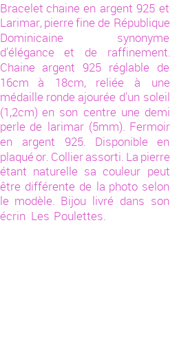 Drôle de créations de Bijoux Fantaisie, c'est un design inattendu que nous réservait Stephanie Ducauroix. Créé avec passion, ces Bijoux Fantaisie en Larimar sauront combler chaque Femme amateur de bijoux et accessoires originaux. Il en reste 2 exemplaires, commandez rapidement. Le bijou vous sera expédié directement du site www.lespoulettes-bijoux.fr.