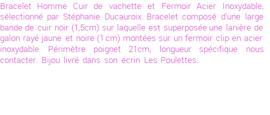 Drôle de créations de Bijoux Fantaisie, c'est un design inattendu que nous réservait Stephanie Ducauroix. Créé avec passion, ces Bijoux Fantaisie en Cuir sauront combler chaque Homme amateur de bijoux et accessoires originaux. Il en reste 1 exemplaire, commandez rapidement. Le bijou vous sera expédié directement du site www.lespoulettes-bijoux.fr, dans son écrin bleu turquoise original.