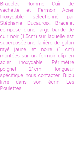 Drôle de créations de Bijoux Fantaisie, c'est un design inattendu que nous réservait Stephanie Ducauroix. Créé avec passion, ces Bijoux Fantaisie en Cuir sauront combler chaque Homme amateur de bijoux et accessoires originaux. Il en reste 1 exemplaire, commandez rapidement. Le bijou vous sera expédié directement du site www.lespoulettes-bijoux.fr, dans son écrin bleu turquoise original.