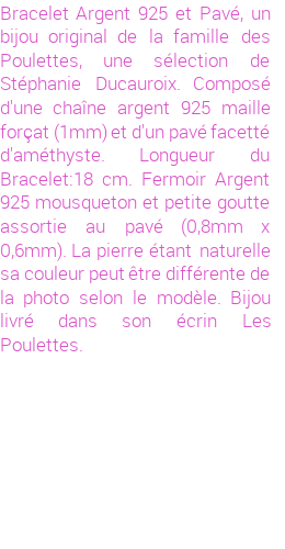 Drôle de créations de Bijoux Fantaisie, c'est un design inattendu que nous réservait Stephanie Ducauroix. Créé avec passion, ces Bijoux Fantaisie en Amethyste sauront combler chaque Femme amateur de bijoux et accessoires originaux. Il en reste 1 exemplaire, commandez rapidement. Le bijou vous sera expédié directement du site www.lespoulettes-bijoux.fr, dans son écrin bleu turquoise original.