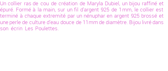 Drôle de créations de Bijoux Fantaisie, c'est un design inattendu que nous réservait Maryla Dubiel. Créé avec passion, ces Bijoux Fantaisie en Perles de Culture sauront combler chaque Femme amateur de bijoux et accessoires originaux. Il en reste 1 exemplaire, commandez rapidement. Le bijou vous sera expédié directement du site www.lespoulettes-bijoux.fr, dans son écrin bleu turquoise original.
