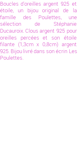 Drôle de créations de Bijoux Fantaisie, c'est un design inattendu que nous réservait Stephanie Ducauroix. Créé avec passion, ces Bijoux Fantaisie en Argent sauront combler chaque Femme amateur de bijoux et accessoires originaux. Il en reste 23 exemplaires, commandez rapidement. Le bijou vous sera expédié directement du site www.lespoulettes-bijoux.fr, dans son écrin bleu turquoise original.