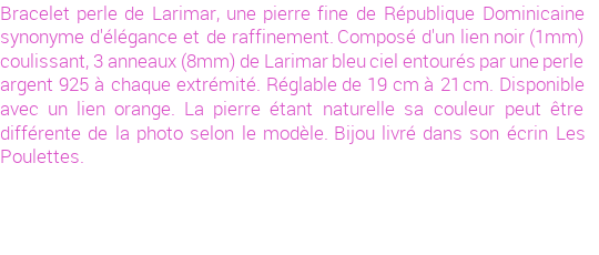 Drôle de créations de Bijoux Fantaisie, c'est un design inattendu que nous réservait Stephanie Ducauroix. Créé avec passion, ces Bijoux Fantaisie en Larimar sauront combler chaque Femme amateur de bijoux et accessoires originaux. Il en reste 2 exemplaires, commandez rapidement. Le bijou vous sera expédié directement du site www.lespoulettes-bijoux.fr, dans son écrin bleu turquoise original.