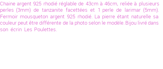 Drôle de créations de Bijoux Fantaisie, c'est un design inattendu que nous réservait Stephanie Ducauroix. Créé avec passion, ces Bijoux Fantaisie en Larimar sauront combler chaque Femme amateur de bijoux et accessoires originaux. Il en reste 1 exemplaire, commandez rapidement. Le bijou vous sera expédié directement du site www.lespoulettes-bijoux.fr.