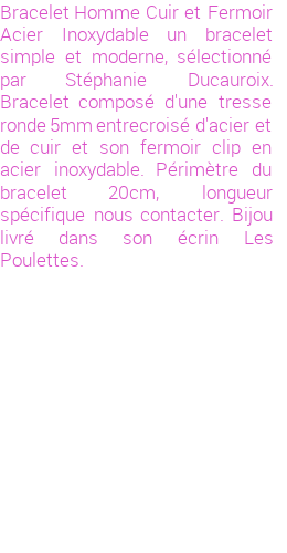 Drôle de créations de Bijoux Fantaisie, c'est un design inattendu que nous réservait Stephanie Ducauroix. Créé avec passion, ces Bijoux Fantaisie en Cuir sauront combler chaque Homme amateur de bijoux et accessoires originaux. Il en reste 4 exemplaires, commandez rapidement. Le bijou vous sera expédié directement du site www.lespoulettes-bijoux.fr, dans son écrin bleu turquoise original.