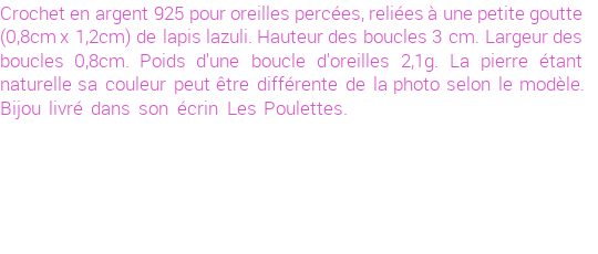 Drôle de créations de Bijoux Fantaisie, c'est un design inattendu que nous réservait Stephanie Ducauroix. Créé avec passion, ces Bijoux Fantaisie en Argent sauront combler chaque Femme amateur de bijoux et accessoires originaux. Il en reste 2 exemplaires, commandez rapidement. Le bijou vous sera expédié directement du site www.lespoulettes-bijoux.fr.