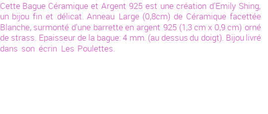 Drôle de créations de Bijoux Fantaisie, c'est un design inattendu que nous réservait Emily Shing. Créé avec passion, ces Bijoux Fantaisie en Céramique sauront combler chaque Femme amateur de bijoux et accessoires originaux. Il en reste 1 exemplaire, commandez rapidement. Le bijou vous sera expédié directement du site www.lespoulettes-bijoux.fr, dans son écrin bleu turquoise original.