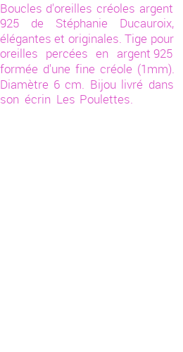 Drôle de créations de Bijoux Fantaisie, c'est un design inattendu que nous réservait Stephanie Ducauroix. Créé avec passion, ces Bijoux Fantaisie en Argent sauront combler chaque Femme amateur de bijoux et accessoires originaux. Il en reste 1 exemplaire, commandez rapidement. Le bijou vous sera expédié directement du site www.lespoulettes-bijoux.fr, dans son écrin bleu turquoise original.