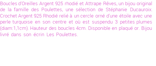 Drôle de créations de Bijoux Fantaisie, c'est un design inattendu que nous réservait Stephanie Ducauroix. Créé avec passion, ces Bijoux Fantaisie en Argent sauront combler chaque Femme amateur de bijoux et accessoires originaux. Il en reste 8 exemplaires, commandez rapidement. Le bijou vous sera expédié directement du site www.lespoulettes-bijoux.fr, dans son écrin bleu turquoise original.