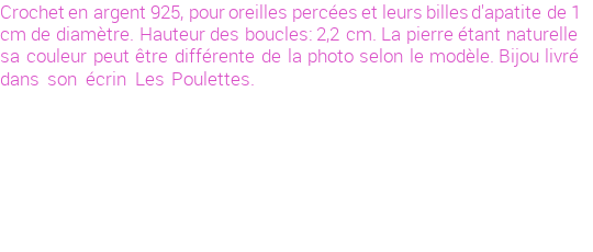 Drôle de créations de Bijoux Fantaisie, c'est un design inattendu que nous réservait Stephanie Ducauroix. Créé avec passion, ces Bijoux Fantaisie en Argent sauront combler chaque Femme amateur de bijoux et accessoires originaux. Il en reste 1 exemplaire, commandez rapidement. Le bijou vous sera expédié directement du site www.lespoulettes-bijoux.fr.