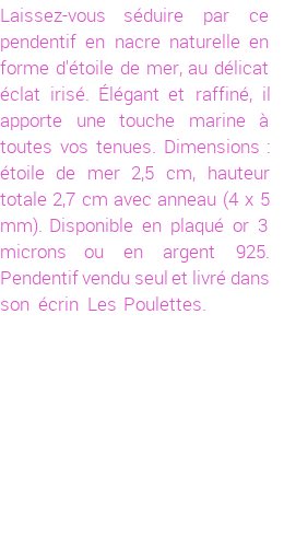 Drôle de créations de Bijoux Fantaisie, c'est un design inattendu que nous réservait Stephanie Ducauroix. Créé avec passion, ces Bijoux Fantaisie en Nacre sauront combler chaque Femme amateur de bijoux et accessoires originaux. Il en reste 4 exemplaires, commandez rapidement. Le bijou vous sera expédié directement du site www.lespoulettes-bijoux.fr.