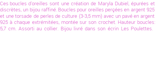 Drôle de créations de Bijoux Fantaisie, c'est un design inattendu que nous réservait Maryla Dubiel. Créé avec passion, ces Bijoux Fantaisie en Perles de Culture sauront combler chaque Femme amateur de bijoux et accessoires originaux. Il en reste 2 exemplaires, commandez rapidement. Le bijou vous sera expédié directement du site www.lespoulettes-bijoux.fr, dans son écrin bleu turquoise original.