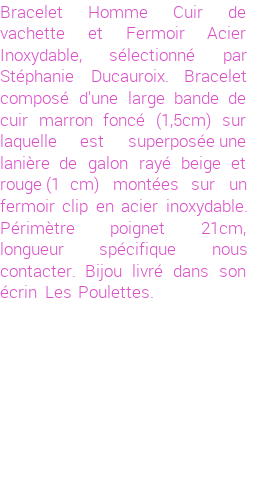 Drôle de créations de Bijoux Fantaisie, c'est un design inattendu que nous réservait Stephanie Ducauroix. Créé avec passion, ces Bijoux Fantaisie en Cuir sauront combler chaque Homme amateur de bijoux et accessoires originaux. Il en reste 1 exemplaire, commandez rapidement. Le bijou vous sera expédié directement du site www.lespoulettes-bijoux.fr, dans son écrin bleu turquoise original.