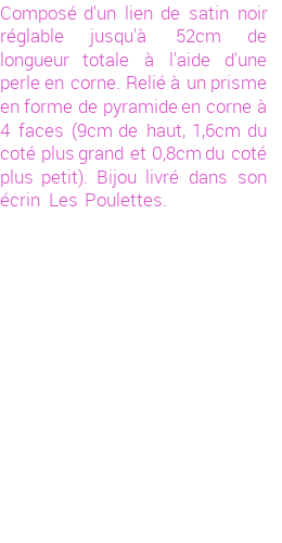 Drôle de créations de Bijoux Fantaisie, c'est un design inattendu que nous réservait Stephanie Ducauroix. Créé avec passion, ces Bijoux Fantaisie en Corne sauront combler chaque Femme amateur de bijoux et accessoires originaux. Il en reste 1 exemplaire, commandez rapidement. Le bijou vous sera expédié directement du site www.lespoulettes-bijoux.fr.