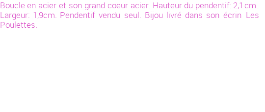 Drôle de créations de Bijoux Fantaisie, c'est un design inattendu que nous réservait Stephanie Ducauroix. Créé avec passion, ces Bijoux Fantaisie en Acier sauront combler chaque Femme amateur de bijoux et accessoires originaux. Il en reste 2 exemplaires, commandez rapidement. Le bijou vous sera expédié directement du site www.lespoulettes-bijoux.fr.
