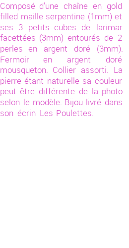 Drôle de créations de Bijoux Fantaisie, c'est un design inattendu que nous réservait Stephanie Ducauroix. Créé avec passion, ces Bijoux Fantaisie en Larimar sauront combler chaque Femme amateur de bijoux et accessoires originaux. Il en reste 3 exemplaires, commandez rapidement. Le bijou vous sera expédié directement du site www.lespoulettes-bijoux.fr.