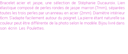 Drôle de créations de Bijoux Fantaisie, c'est un design inattendu que nous réservait Stephanie Ducauroix. Créé avec passion, ces Bijoux Fantaisie en Acier sauront combler chaque Femme amateur de bijoux et accessoires originaux. Il en reste 1 exemplaire, commandez rapidement. Le bijou vous sera expédié directement du site www.lespoulettes-bijoux.fr, dans son écrin bleu turquoise original.